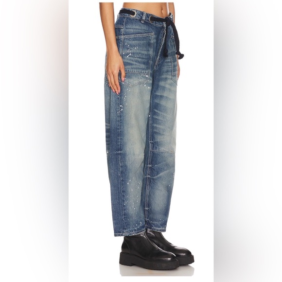 Free People Blue Distressed Jeans - Picture 3 of 4